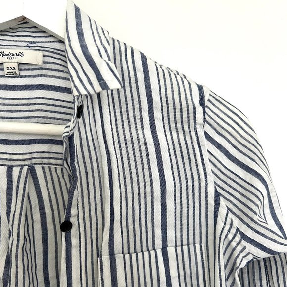 Vintage Coastal Madewell Striped Blouse - Picture 2 of 5